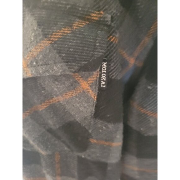Molokai Surf Co. Hooded Plaid Flannel Button-Up Shirt Jacket XL‎ surfer skater - Picture 5 of 10